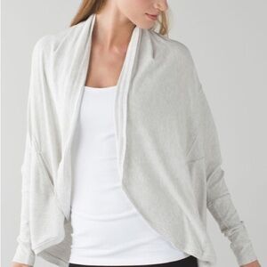 Lululemon To & Flow Wrap Heathered Mod White size 6